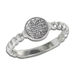SilberDream Ring Zirkonia-Kreis weiß Gr.56 aus 925er Silber SDR408W56
