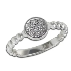 SilberDream Ring Zirkonia-Kreis weiß Gr.58 925er Silber SDR408W58
