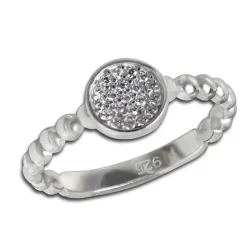 SilberDream Ring Zirkonia-Kreis weiß Gr.54 aus 925er Silber SDR408W54