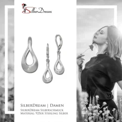SilberDream Schmuck Set Anhänger und Ohrringe Elegance Zirkonia Silber SDS4901W