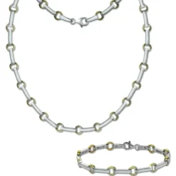 SilberDream Schmuck Set Circle Collier & Armband Damen 925 Silber SDS4801T