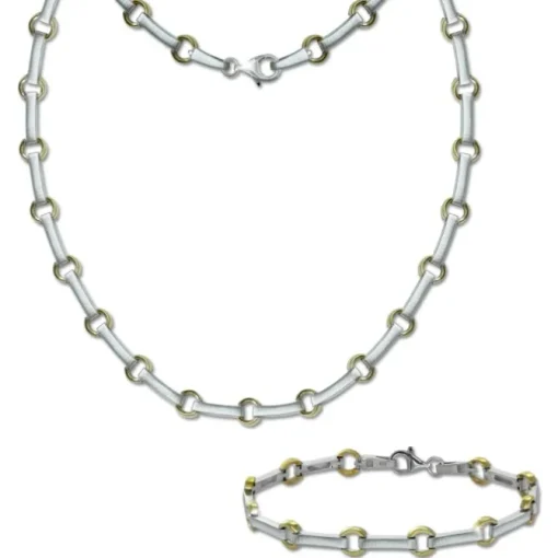 SilberDream Schmuck Set Circle Collier & Armband Damen 925 Silber SDS4801T