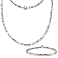 SilberDream Schmuck Set Design Zirkonia Collier & Armband Damen 925er SDS4806W