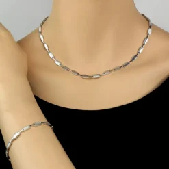 SilberDream Schmuck Set Design Collier & Armband Damen 925 Silber SDS469J