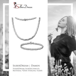 SilberDream Schmuck Set Design Collier & Armband Damen 925 Silber SDS427