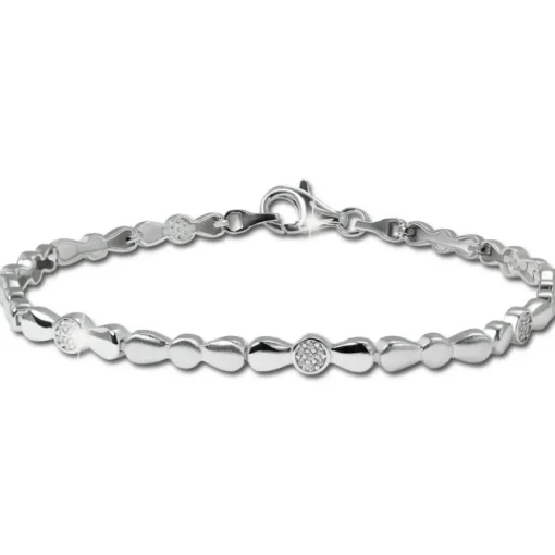 SilberDream Schmuck Set Design Zirkonia Collier & Armband Damen 925er SDS4806W