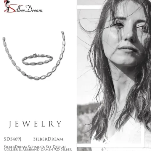 SilberDream Schmuck Set Design Collier & Armband Damen 925 Silber SDS469J