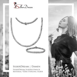 SilberDream Schmuck Set Design Zirkonia Collier & Armband Damen 925er SDS4806W