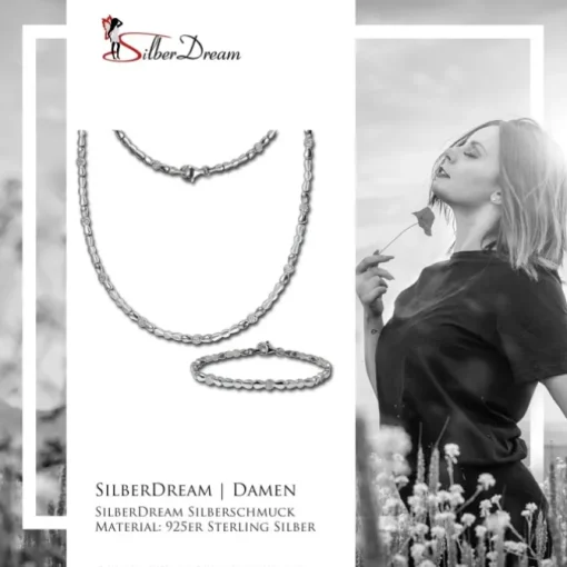 SilberDream Schmuck Set Design Zirkonia Collier & Armband Damen 925er SDS4806W