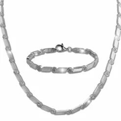 SilberDream Schmuck Set Fantasie Zirkonia Collier & Armband Damen 925er SDS464W
