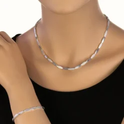 SilberDream Schmuck Set Fantasie Collier & Armband Damen 925 Silber SDS441J