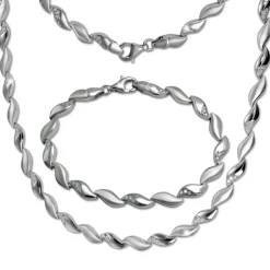 SilberDream Schmuck Set Glamour Zirkonia Collier & Armband Damen 925er SDS4808W