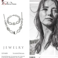 SilberDream Schmuck Set Grazie Collier & Armband 925 Silber SDS408