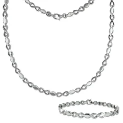 SilberDream Schmuck Set Infinite Collier & Armband Damen 925 Silber SDS4802M
