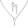 SilberDream Schmuck Set Kette und Ohrringe Zirkonia-Stab Zirkonia 925er GSS401W