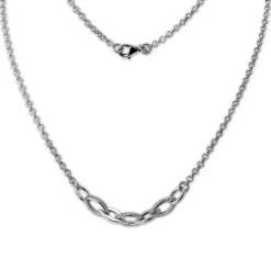 SilberDream Schmuck Set Ovale Zirkonia Collier & Armband Damen 925er SDS4811W