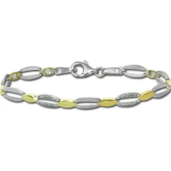 SilberDream Schmuck Set Oval Collier & Armband Damen 925 Silber SDS4800T