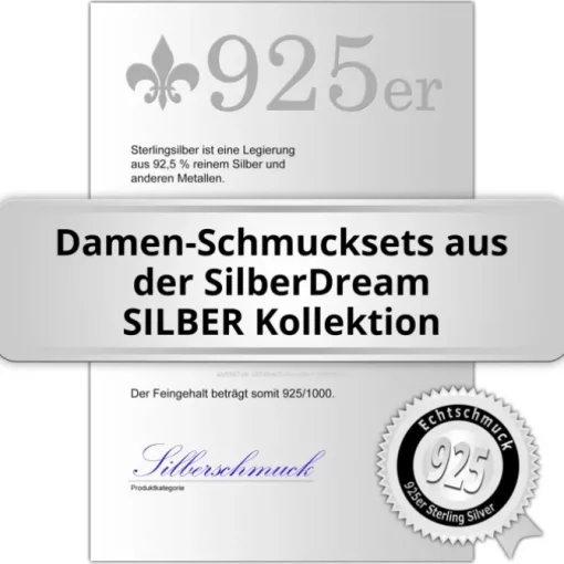 SilberDream Schmuck Set Oval Collier & Armband Damen 925 Silber SDS4800T