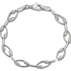SilberDream Schmuck Set Ranke Zirkonia Collier & Armband Damen 925er SDS4805W