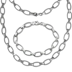 SilberDream Schmuck Set Style Collier & Armband Damen 925 Silber SDS4803M