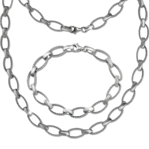 SilberDream Schmuck Set Style Collier & Armband Damen 925 Silber SDS4803M