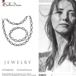 SilberDream Schmuck Set Style Collier & Armband Damen 925 Silber SDS4803M