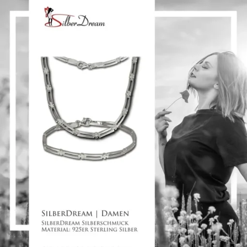 SilberDream Schmuck Set Trendy Collier & Armband 925 Silber SDS407