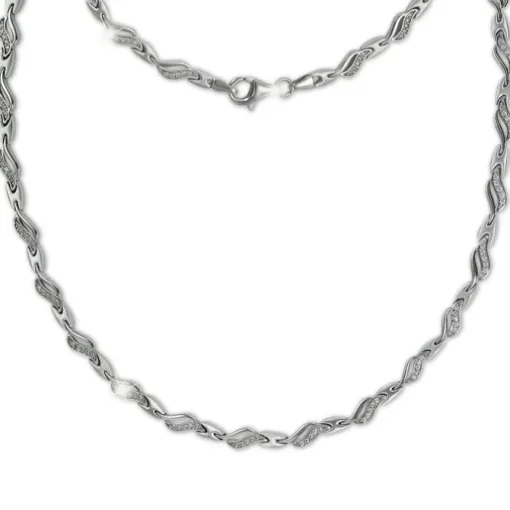 SilberDream Schmuck Set Wave Zirkonia Collier & Armband Damen 925er SDS4807W