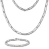 SilberDream Schmuck Set Zirkonia weiß Collier & Armband Damen 925 Silber SDS447W