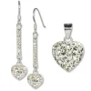 SilberDream Set Herz Anhänger & Ohrringe Zirkonia Silber weiß GSS041