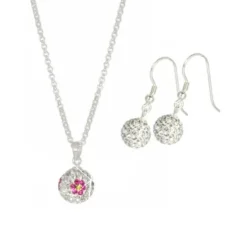 SilberDream Set Kette Anhänger Ohrring Zirkonias GSS003