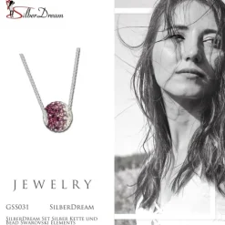 SilberDream Set Silber Kette und Bead Zirkonias GSS031