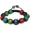 SilberDream Shamballa Armband Holz bunt 14 Kugeln SDA915