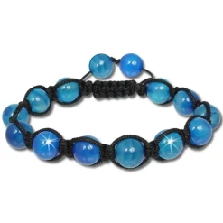 SilberDream Shamballa Armband Stein blau aus Steinkugeln SDA917