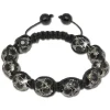 SilberDream Shamballa Armband Zirkonia schwarz 10 Kugeln SDA926