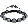 SilberDream Shamballa Armband 9 Zirkonia Kristall Glitzerkugeln SDA921