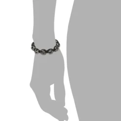 SilberDream Shamballa Armband Zirkonia schwarz 10 Kugeln SDA926