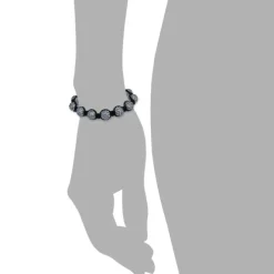 SilberDream Shamballa Armband 9 Zirkonia Kristall Glitzerkugeln SDA921