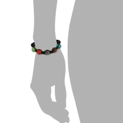 SilberDream Shamballa Armband Zirkonia bunt 5 Glitzer Kugeln SDA925