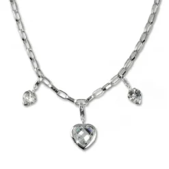 SilberDream Silber Charm Collier Herz Anhänger Kette FCA017