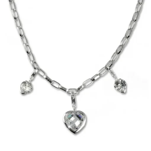 SilberDream Silber Charm Collier Herz Anhänger Kette FCA017