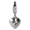 SilberDream Silber Charm 925 Herz matt Armband Anhänger FC504