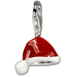 SilberDream Silber Charm Weihnachts Mütze Armband Anhänger FC3114