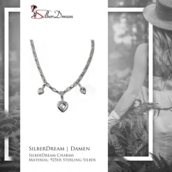 SilberDream Silber Charm Collier Herz Anhänger Kette FCA017