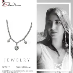 SilberDream Silber Charm Collier Herz Anhänger Kette FCA017