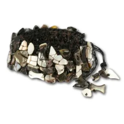 SilberDream Stein Armband Geflecht braun Armreifen SDA020