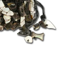 SilberDream Stein Armband Geflecht braun Armreifen SDA020
