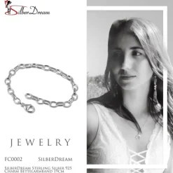 SilberDream Sterling Silber 925 Charm Bettelarmband 19cm FC0002