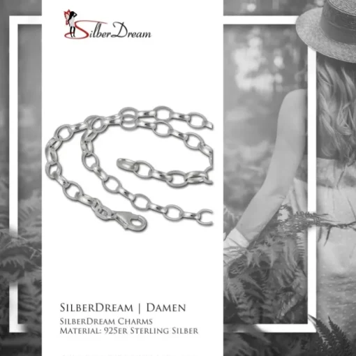 SilberDream Sterling Silber Charm Bettel Halskette 42cm FC0120
