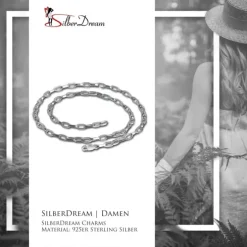 SilberDream Sterling Silber Charms Halskette 100cm Kette FC0027